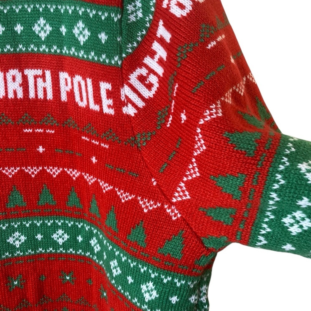 Rudolph the Red Nosed Reindeer Christmas Sweater 2XL Straight Outta North Pole - Picture 9 of 14